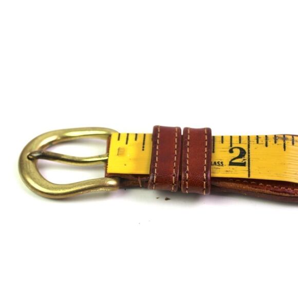 Coach 3850 WOVEN BROWN REAL LEATHER 1"Wd CASUAL DRESS MEN'S BELT Sz 36/90 (*17 - Picture 10 of 13